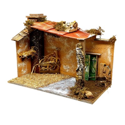 Capanna con Luci per Presepe 50x26x36 cm 87497