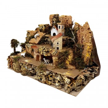 Paesaggio con Luci per Presepe 33x18x25 cm 11989