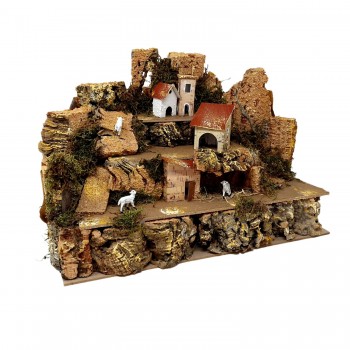 Paesaggio con Luci per Presepe 33x18x25 cm 11989