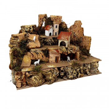 Paesaggio con Luci per Presepe 33x18x25 cm 11989