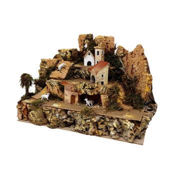 Paesaggio con Luci per Presepe 33x18x25 cm 11989