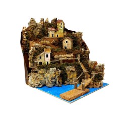 Paesaggio con 10 Luci per Presepe 24x21x26 cm 11986