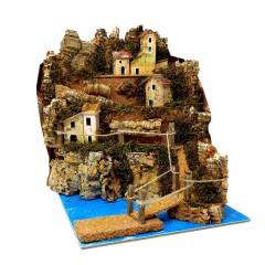 Paesaggio con 10 Luci per Presepe 24x21x26 cm 11986