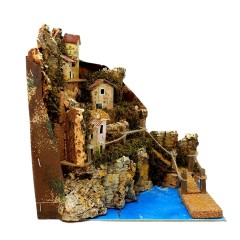 Paesaggio con 10 Luci per Presepe 24x21x26 cm 11986