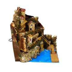 Paesaggio con 10 Luci per Presepe 24x21x26 cm 11986