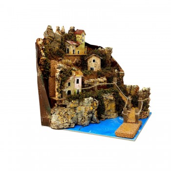 Paesaggio con 10 Luci per Presepe 24x21x26 cm 11986