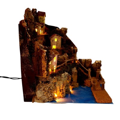 Paesaggio con 10 Luci per Presepe 24x21x26 cm 11986