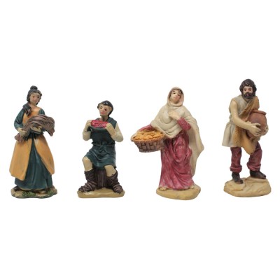 Pastori Semplici in Resina 10 cm per Presepe 12 pezzi 53890