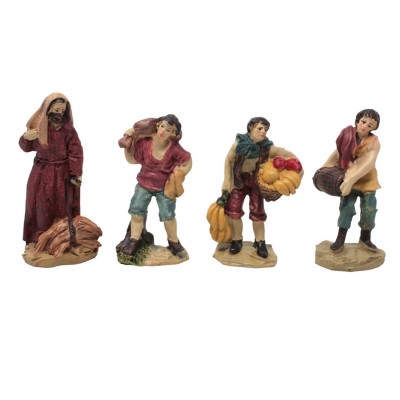 Pastori Semplici in Resina 10 cm per Presepe 12 pezzi 53890