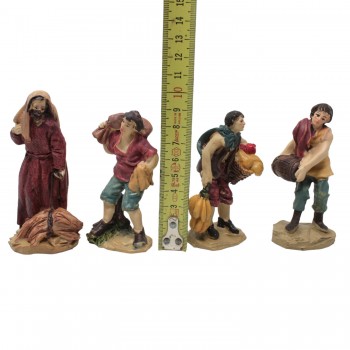 Pastori Semplici in Resina 10 cm per Presepe 12 pezzi 53890