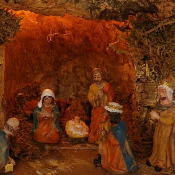 Paesaggio con Luci per Presepe 33x18x24 cm 87498