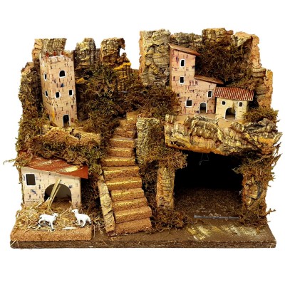 Paesaggio con Luci per Presepe 33x18x24 cm 87498