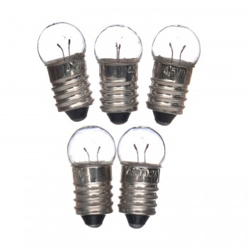 Lampadine con Luce Bianca E10, 3,5 V Set 5 Pezzi N10B