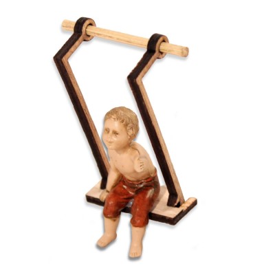 Bambino sull'Altalena in Miniatura 10 cm Presepe SM1099H