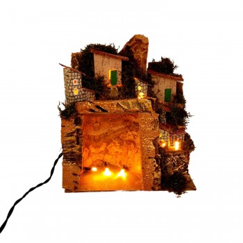 Casolare per Presepe con Luci 20x14x26 cm 87433