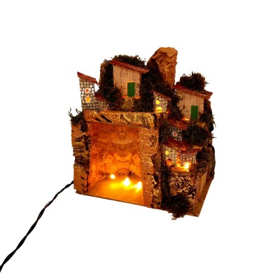 Casolare per Presepe con Luci 20x14x26 cm 87433