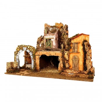 Paesaggio per Presepe con Luci 76x40x52 cm 87508