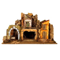 Paesaggio per Presepe con Luci 76x40x52 cm 87508