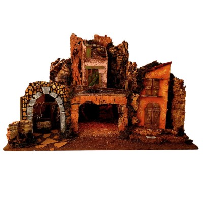 Paesaggio per Presepe con Luci 76x40x52 cm 87508