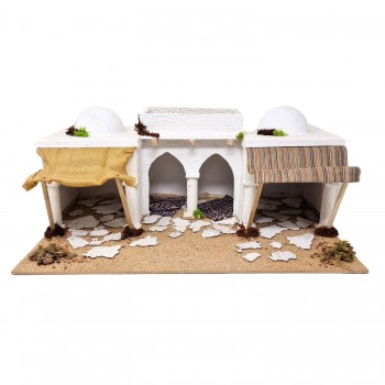 Scena Stile Arabo per Presepe Componibile Il Mercato 55x35x24 cm