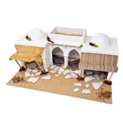 Scena Stile Arabo per Presepe Componibile Il Mercato 55x35x24 cm