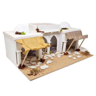 Scena Stile Arabo per Presepe Componibile Il Mercato 55x35x24 cm