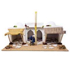 Scena Stile Arabo per Presepe Componibile Il Mercato 55x35x24 cm