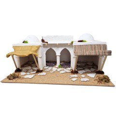 Scena Stile Arabo per Presepe Componibile Il Mercato 55x35x24 cm