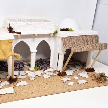 Scena Stile Arabo per Presepe Componibile Il Mercato 55x35x24 cm