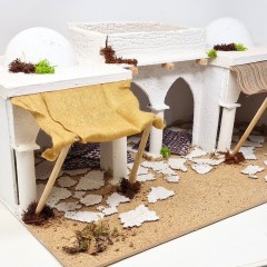 Scena Stile Arabo per Presepe Componibile Il Mercato 55x35x24 cm