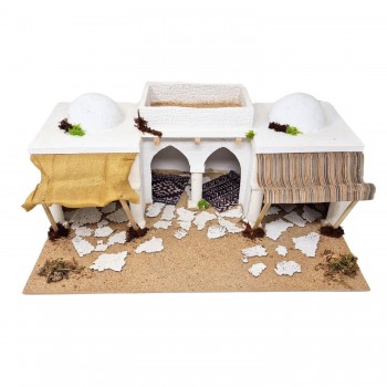 Scena Stile Arabo per Presepe Componibile Il Mercato 55x35x24 cm