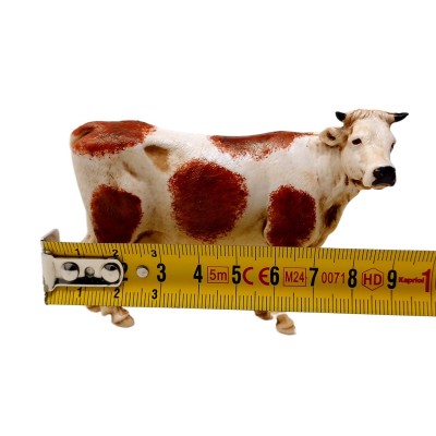 Mucca Pezzata Bianca e Marrone 10 cm Presepe SM1041P