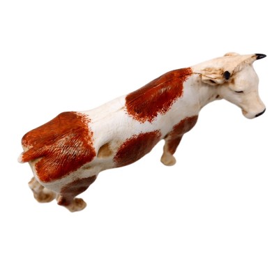 Mucca Pezzata Bianca e Marrone 10 cm Presepe SM1041P