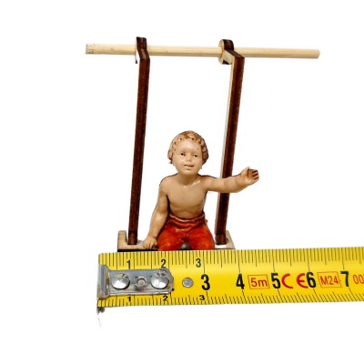 Bambino sull'Altalena in Miniatura 10 cm Presepe SM1099H