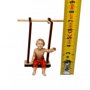 Bambino sull'Altalena in Miniatura 10 cm Presepe SM1099H