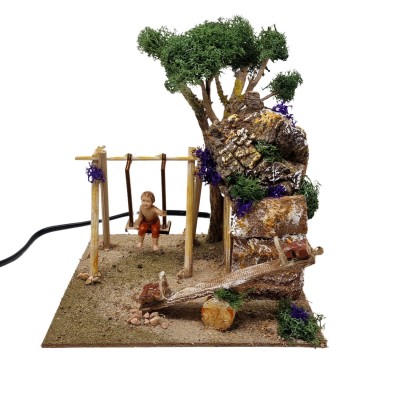 Scena per Presepe Bambino sull'Altalena SM1099HSC