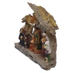 Grotta con Natività in Resina 22x5x20 cm con Luce Led 12111