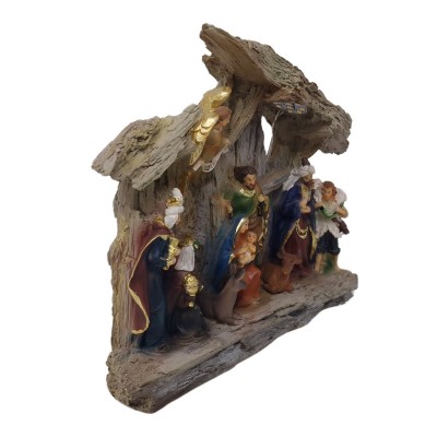 Grotta con Natività in Resina 22x5x20 cm con Luce Led 12111