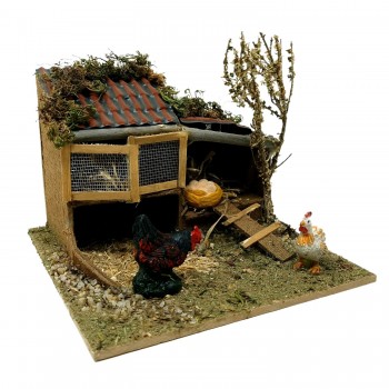 Pollaio in Miniatura per Presepe 17x17 cm