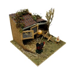 Pollaio in Miniatura per Presepe 17x17 cm