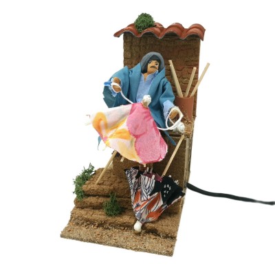 Pastore per Presepe in Movimento 14x9 cm L'Ombrellaio