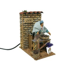 Pastore per Presepe in Movimento 14 x 9 cm Venditrice Uva