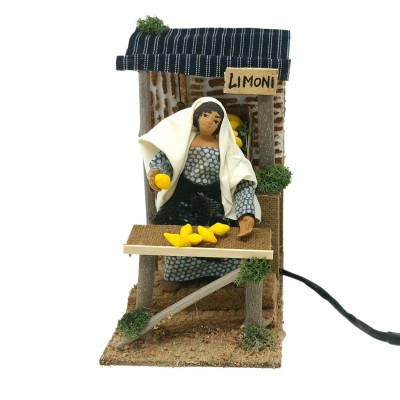 Pastore Presepe in Movimento 14 x 9 cm Venditrice Limoni