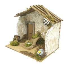 Bottega Pescivendolo Scena per Presepe 20x14 cm 11661