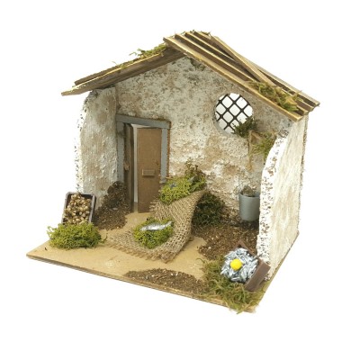 Bottega Pescivendolo Scena per Presepe 20x14 cm 11661