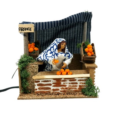 Pastore Presepe in Movimento 14 x 9 cm Venditore di Arance