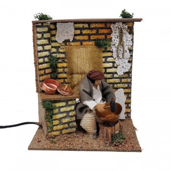 Pastore per Presepe in Movimento 14 cm x 9 cm Lo Stagnino