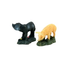 Maiale in Resina 4 cm 2 Modelli Animali per Presepe 86008