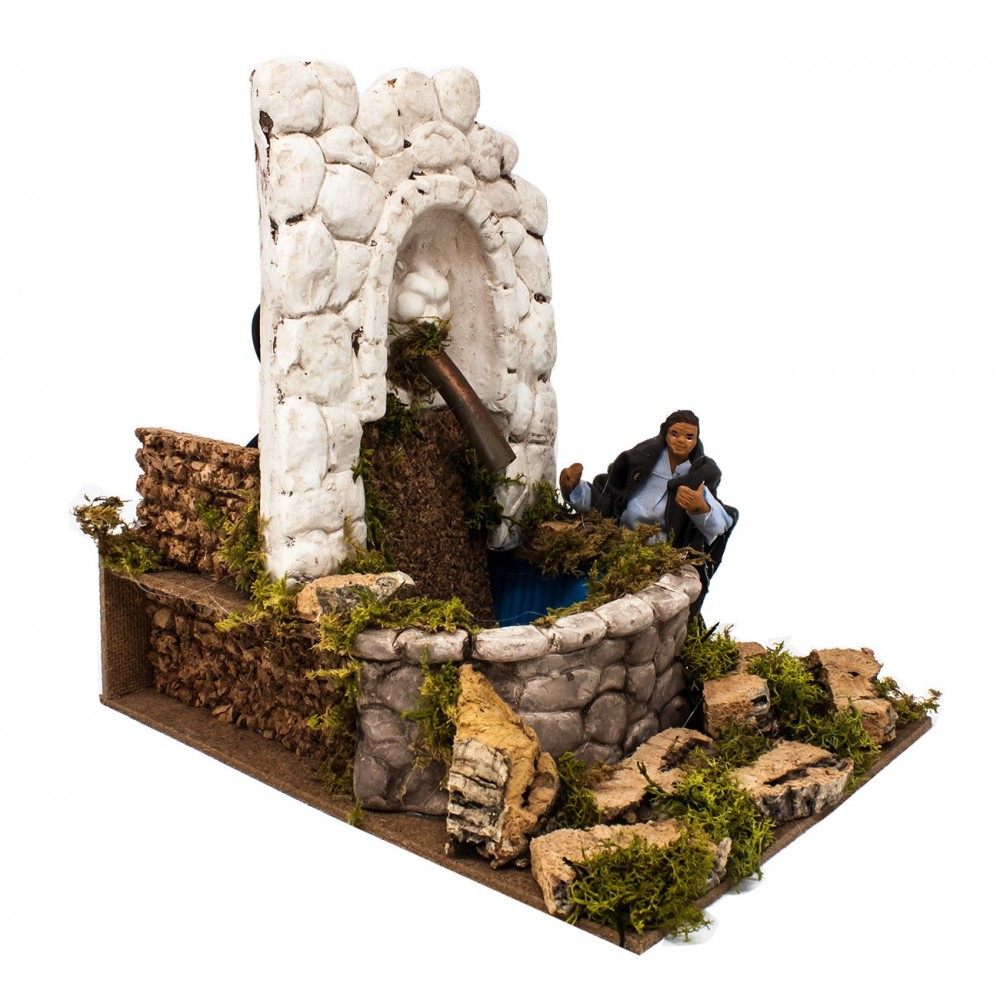 Fontana Per Il Presepe.Fontana Con Pastore Per Presepe Con Motorino Per Acqua 40081 Ivostore