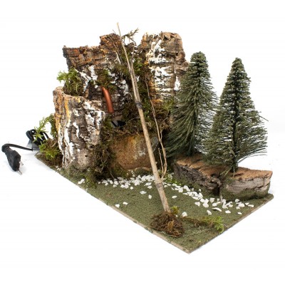 Fontana con Alberi per Presepe con Motorino per Acqua 38X19 cm 2072